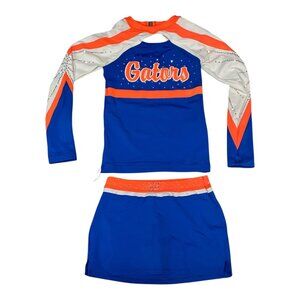 GK 2 Piece Florida Gators Cheerleader Outfit Uniform Size CM Child Medium CHEER